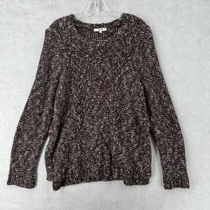 Madewell Sweater Women LARGE Firelight Marled Pullover Alpaca Wool Knit Speckled